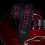 Epivo Carmine Peafowl Leather Guitar Strap